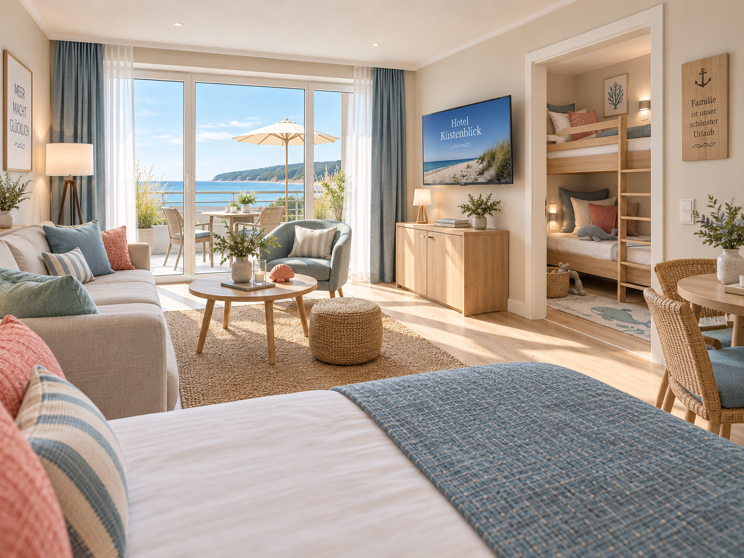 Familiensuite – Lounge und Kinderbereich