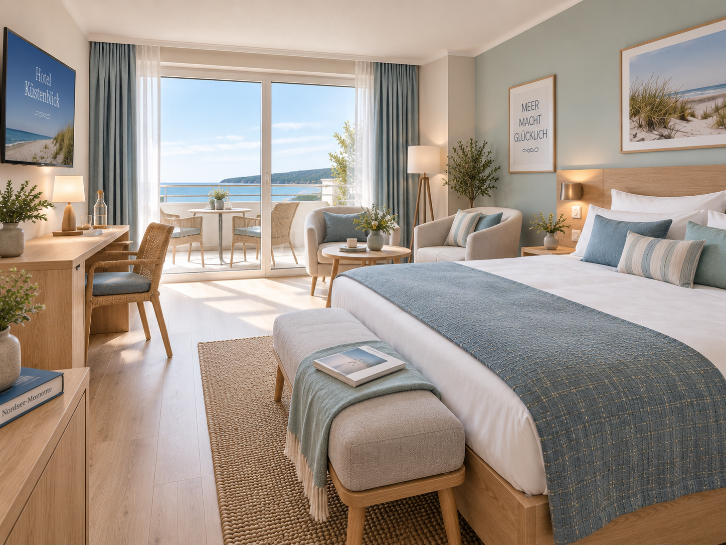 Komfort Doppelzimmer – Balkon und Lounge
